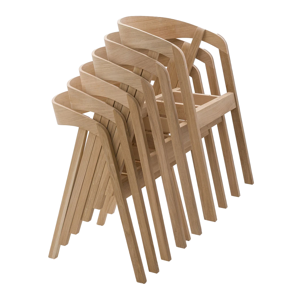 Galeria Stelaż krzesła dębowego Maya - detal 1